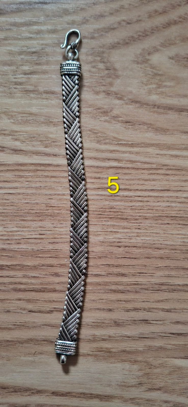 Bracelet snake en argent massif 925 maille chevron indien, Enlèvement, Argent