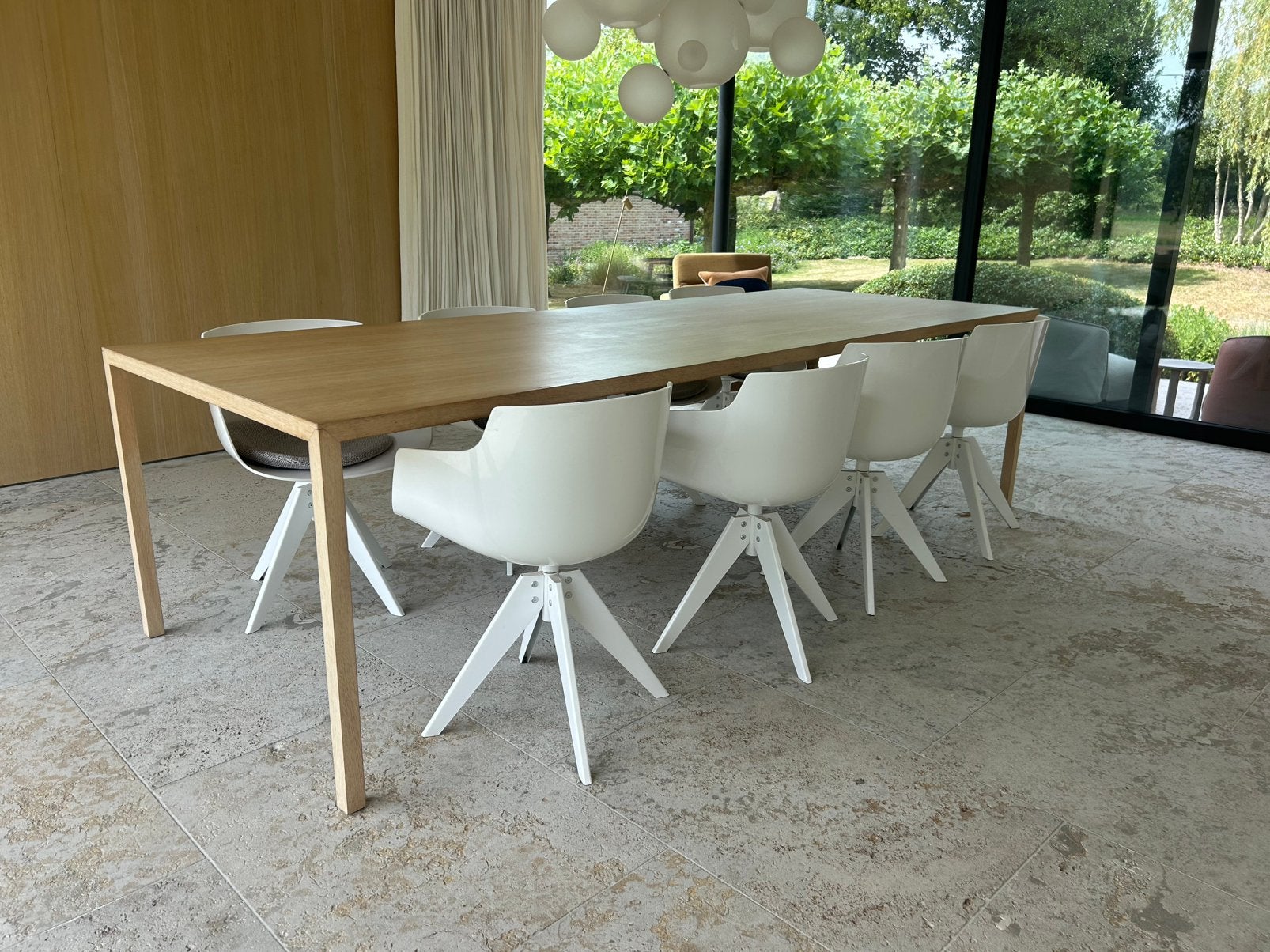 Arco SLIM design eettafel: eikenhout, 280/105, Huis en Inrichting, Tafels | Eettafels, Ophalen, Italiaanse design, Gebruikt, 100 tot 150 cm