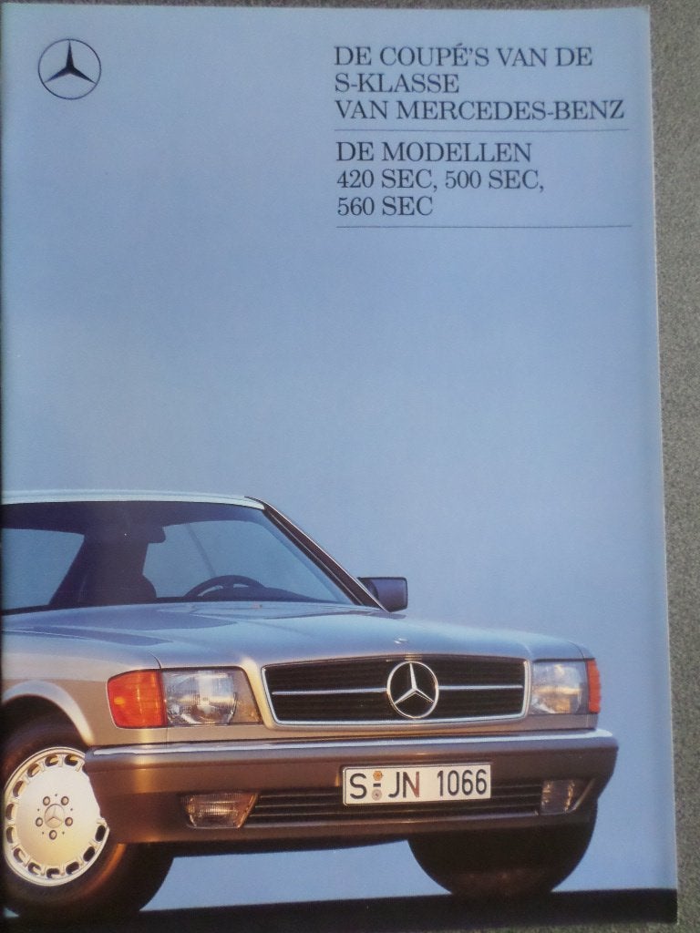 Mercedes 420 & 500 & 560 SEC 1987 Brochure, Ophalen of Verzenden, Mercedes
