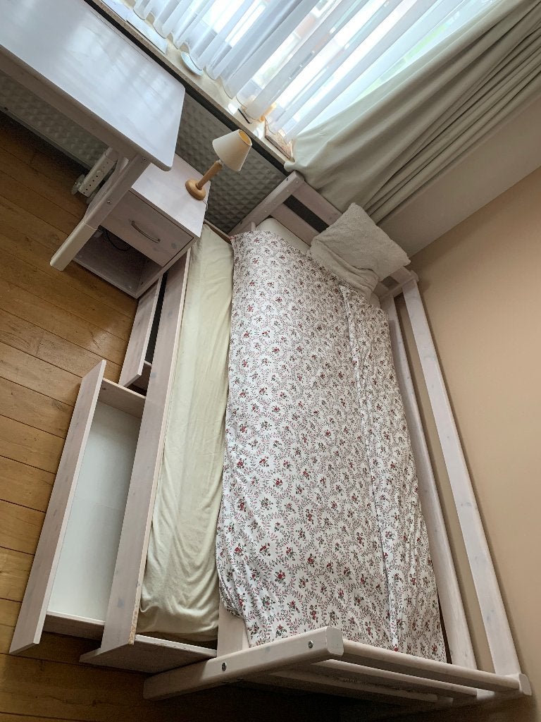 Lit gigogne et bureau enfant, 100 cm ou plus, Enlèvement, Matelas, 180 cm ou plus