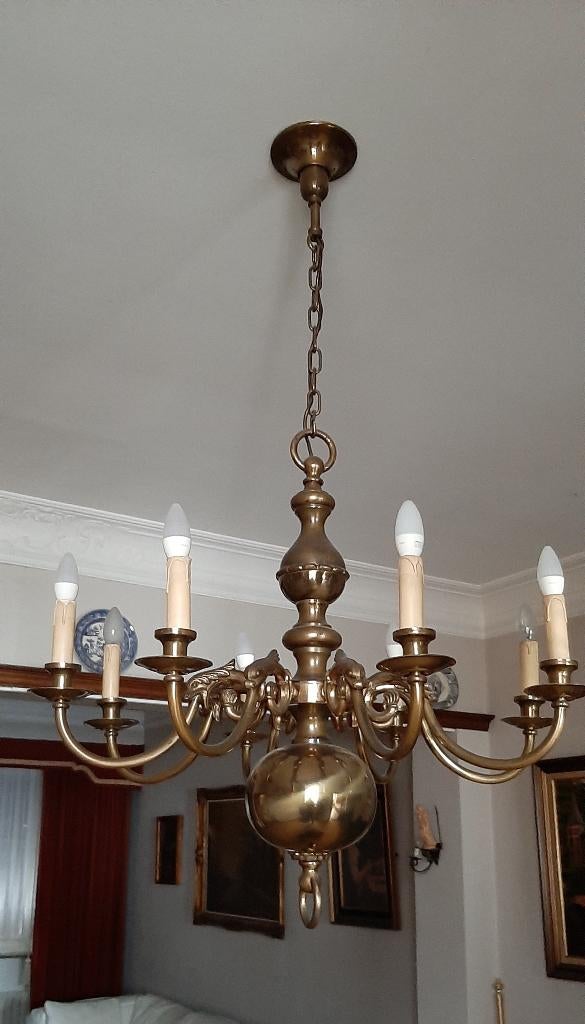 Antieke/vintage kroonluster, Huis en Inrichting, Ophalen, Gebruikt