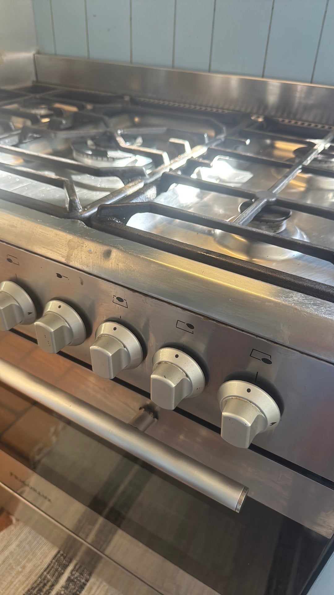 FrigorLux gasfornuis met ruime oven – inox – €150, Elektronische apparatuur, Ophalen, Gebruikt, Vrijstaand