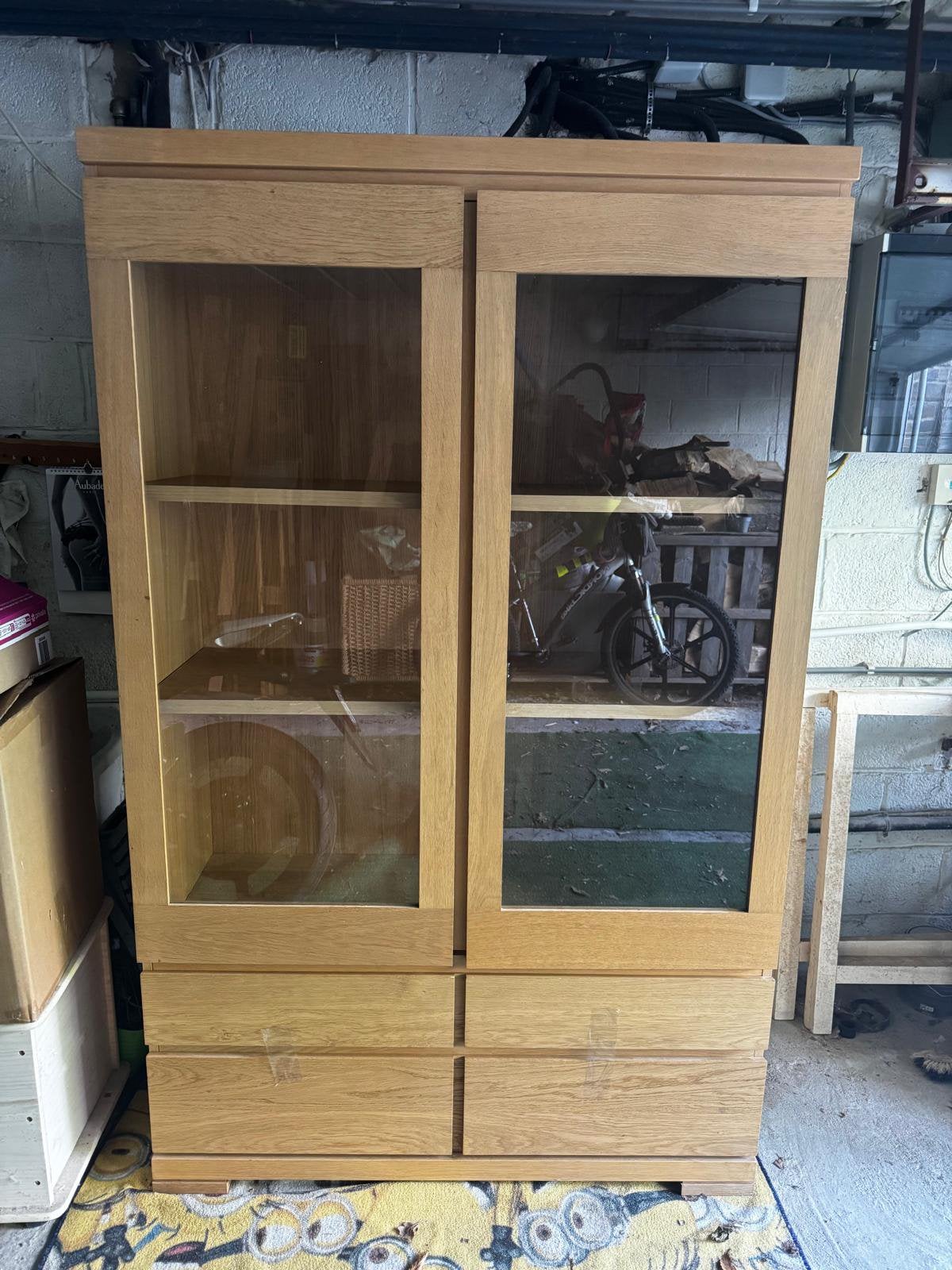 Vitrine, Enlèvement, Utilisé, Chêne