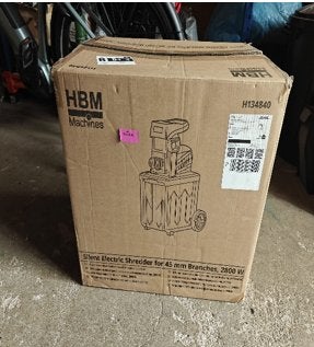 Nieuwe HBM hakselaar 2800 watt (takken 4,5mm), Ophalen, HBM, Nieuw, Met opvangbak