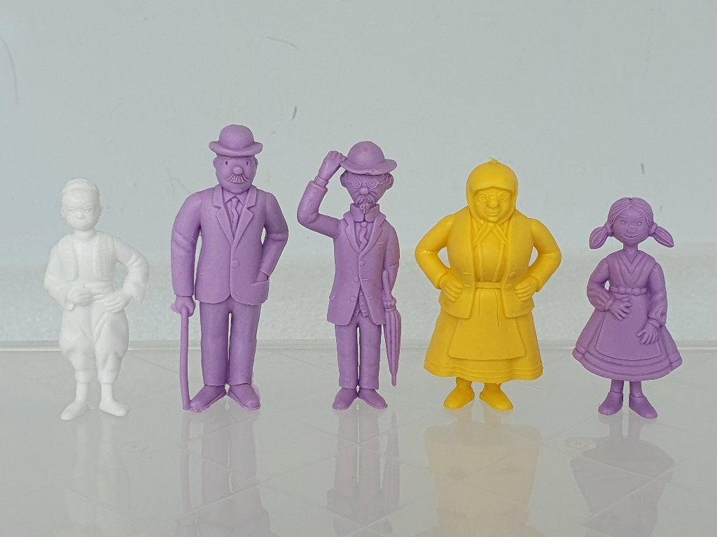 Lot van 5 Kuifje Tintin figuren (Esso, Belvision) (8), Enlèvement ou Envoi, Tintin, Utilisé, Statue ou Figurine