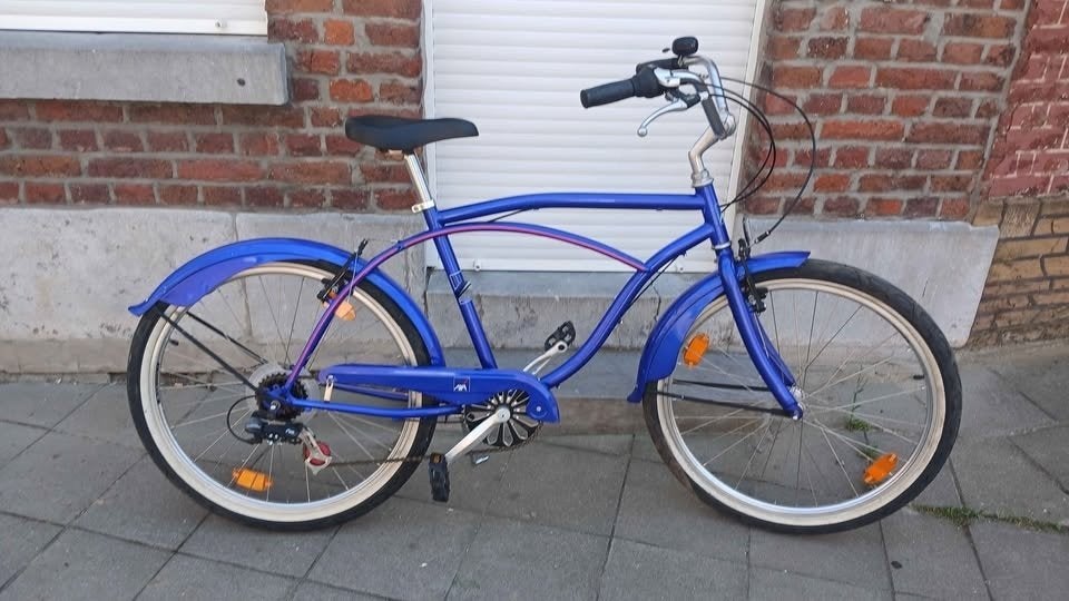 Vélo americain  femme homme    26p.7 vitesse discuter liege, Moins de 47 cm, Enlèvement, Utilisé, Accès (extra) bas