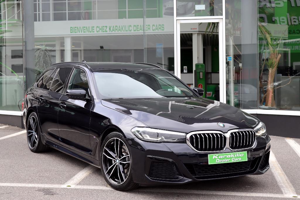 BMW 520dAS TOURING 190CV PACK-M SHADOWLINE COCKPIT FULL, 1995 cc, 4 cilinders, Zwart, Leder