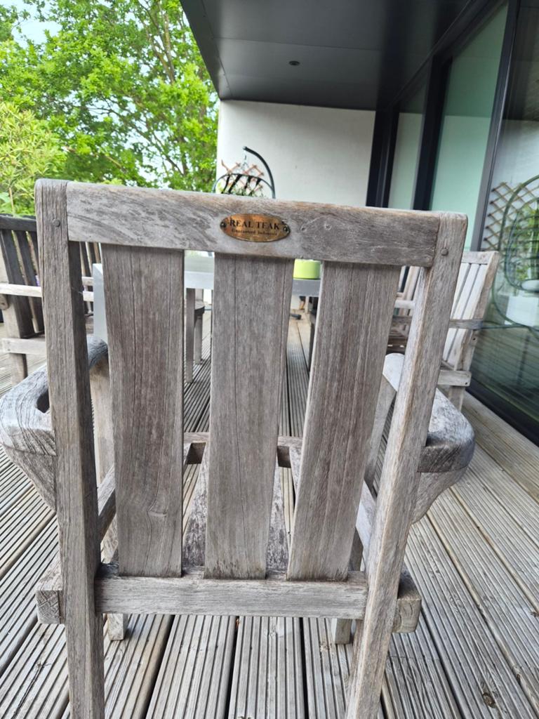 9 teakstoelen te koop, Tuin en Terras, Tuinmeubel-accessoires, Ophalen