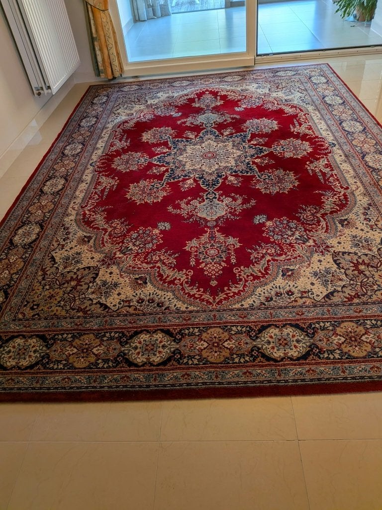 Groot wollen tapijt, Maison & Meubles, Ameublement | Revêtements de sol, Klassiek, 5 à 10 m², Utilisé, Tapis