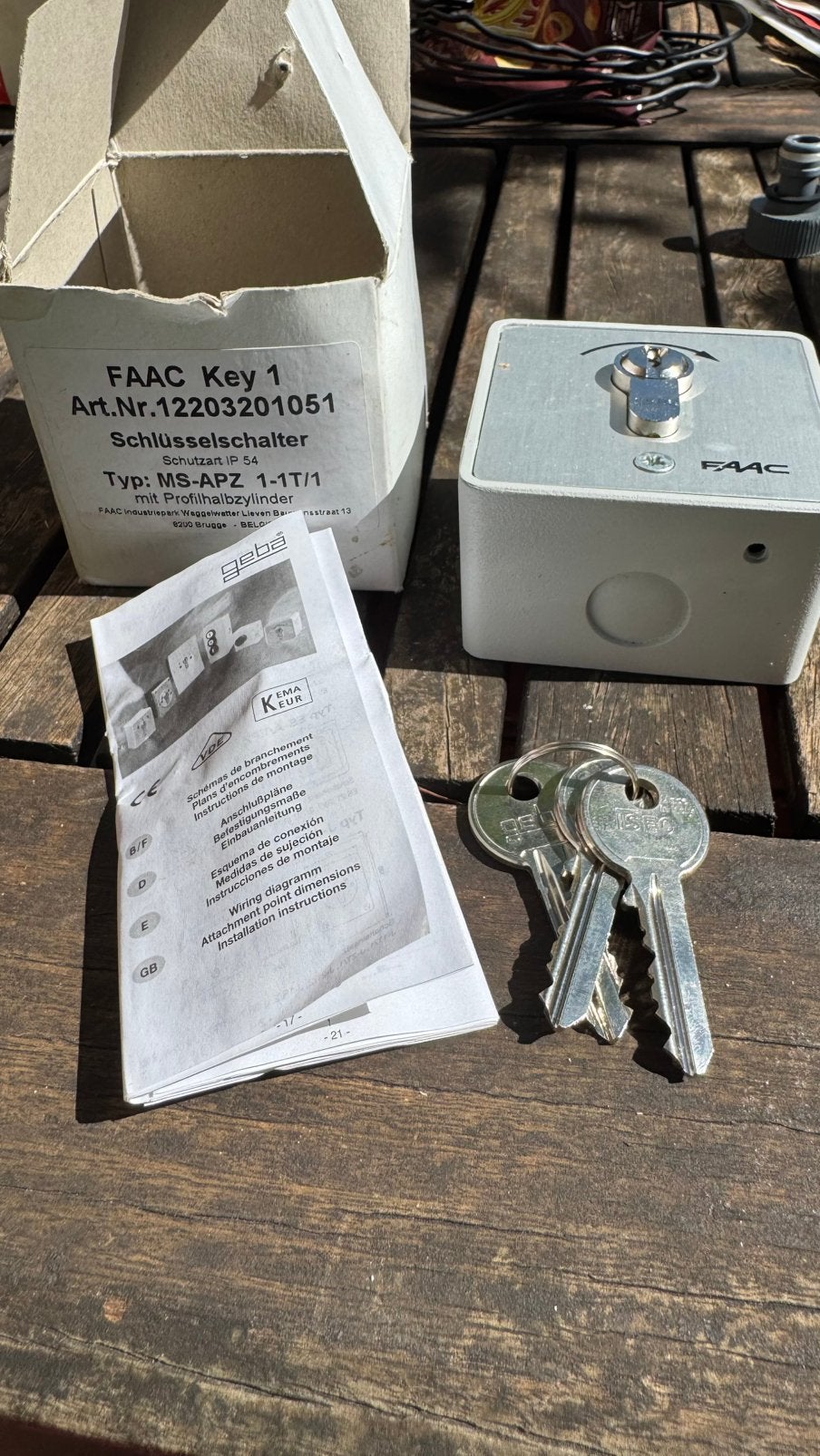 Contacteur interrupteur à clé FAAC / GEBA MS-APZ 1-1T/1, Enlèvement ou Envoi, Neuf, Interrupteur