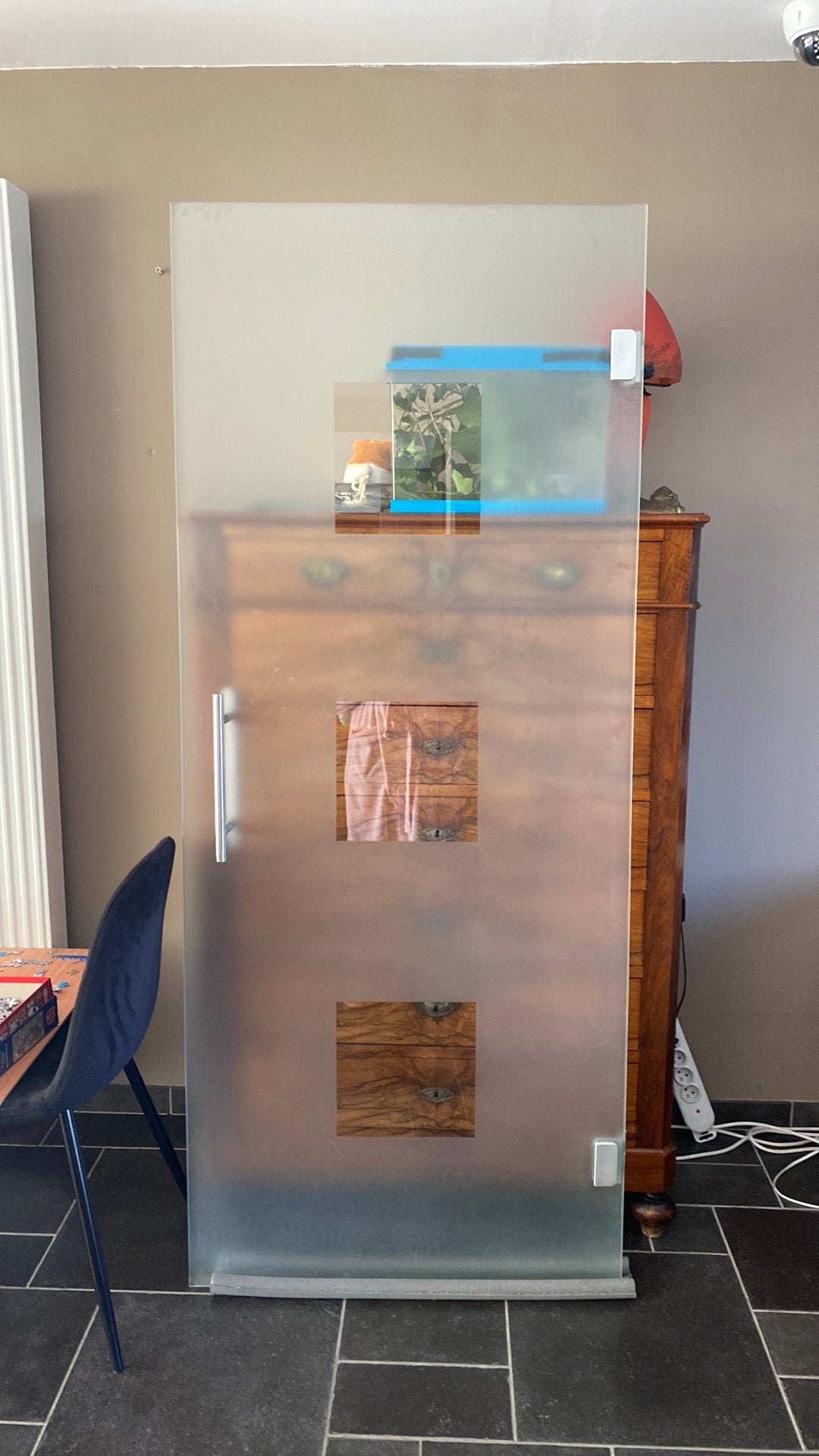 Porte vitrée de 199 cm de haut et 82,5 de large, Bricolage & Construction, Vitres, Châssis & Fenêtres, Enlèvement, Comme neuf