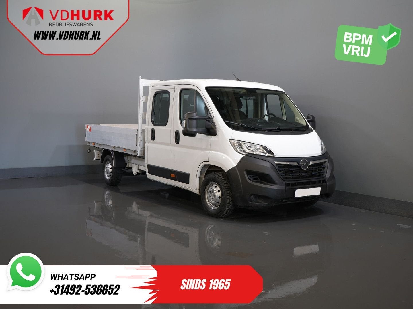 Opel Movano 2.2 140 pk DC Dubbel Cabine Open Laadbak/ 7 Pers, Auto's, Bestelwagens en Lichte vracht, Wit, Bedrijf, Electronic Stability Program (ESP)