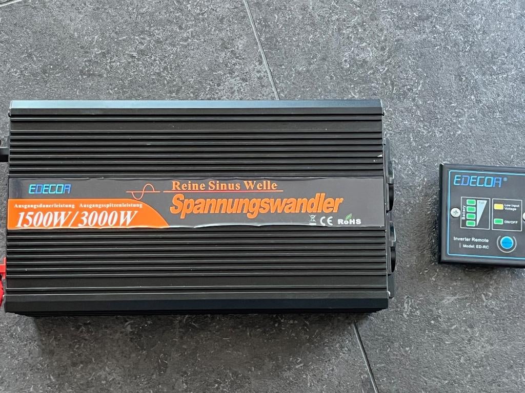 Convertisseur Edecoa 1500W - 3000W, Enlèvement, Comme neuf, Système complet, 200 watts-crêtes ou plus