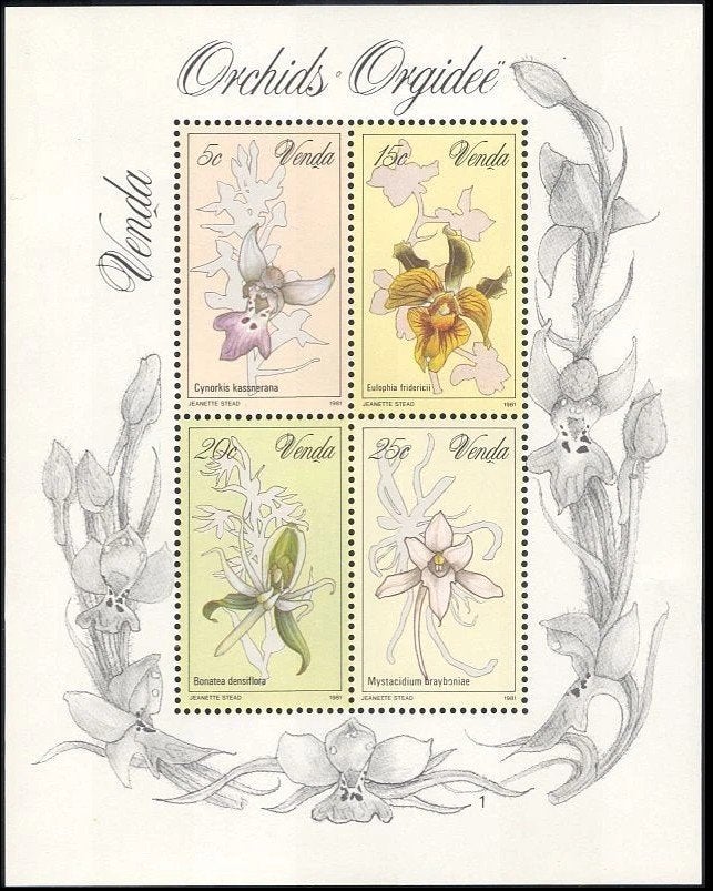 VENDA 1981 Orchideeën – Bloemen Blokje, Michel: B-1, Postfri, Verzenden, Postfris, Dier of Natuur