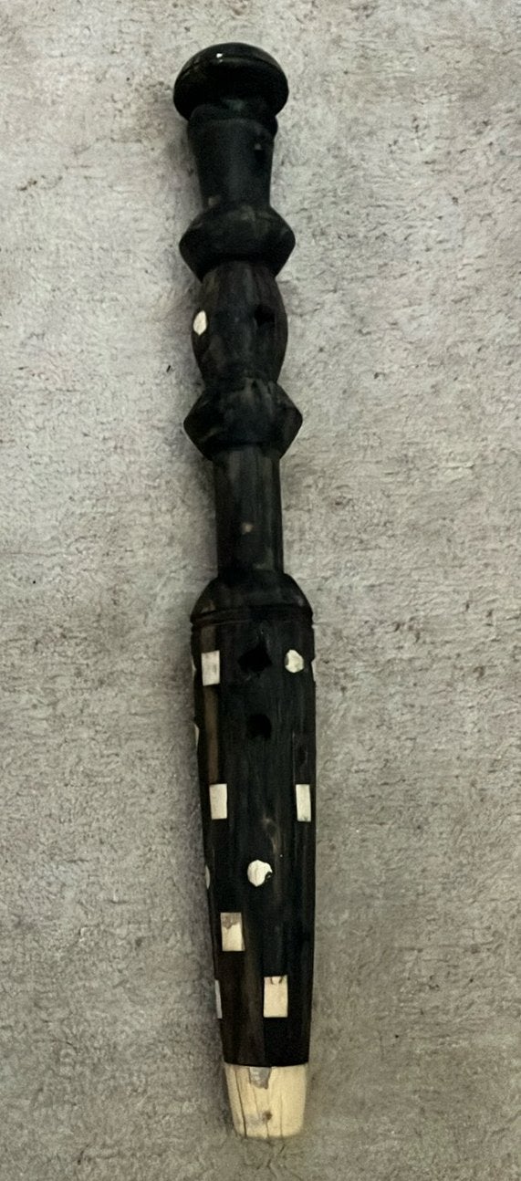 Sceptre en bois traditionnel d'Afrique du Sud, Afrique, Enlèvement ou Envoi, Incrusté, Bois