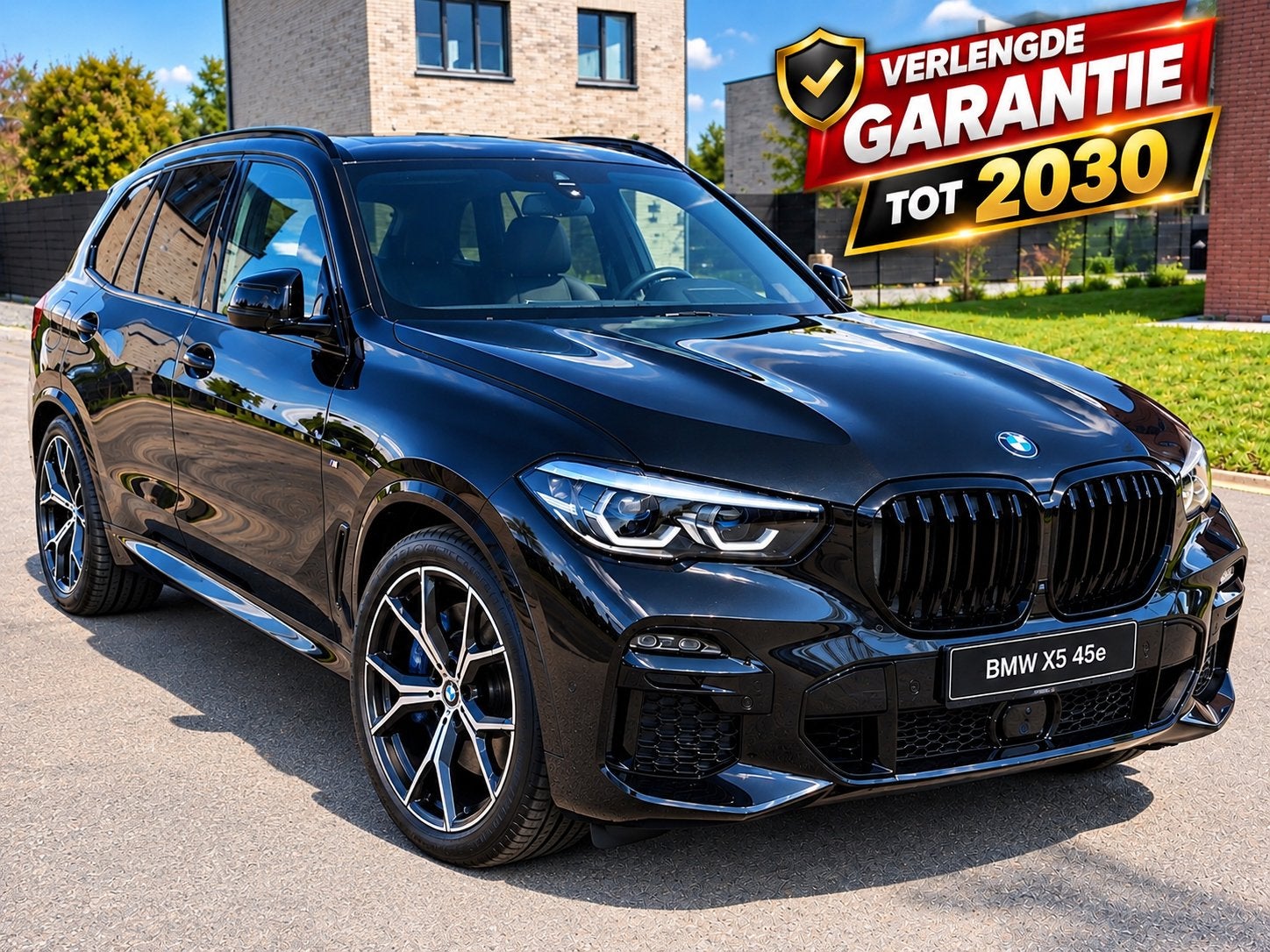 BMW X5 45e . VERLENGDE GARANTİE TOT 2030, Auto's, Automaat, Zwart, Dealer onderhouden, 2998 cc