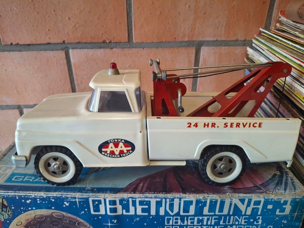 Tonka  takelwagen  geperst staal 1965 zeer goede staat, Ophalen of Verzenden