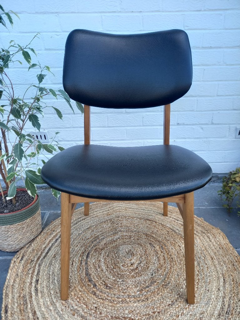 Chaise en hêtre vintage de style scandinave, Maison & Meubles, Chaises, Comme neuf, Enlèvement, Scandinave, Une
