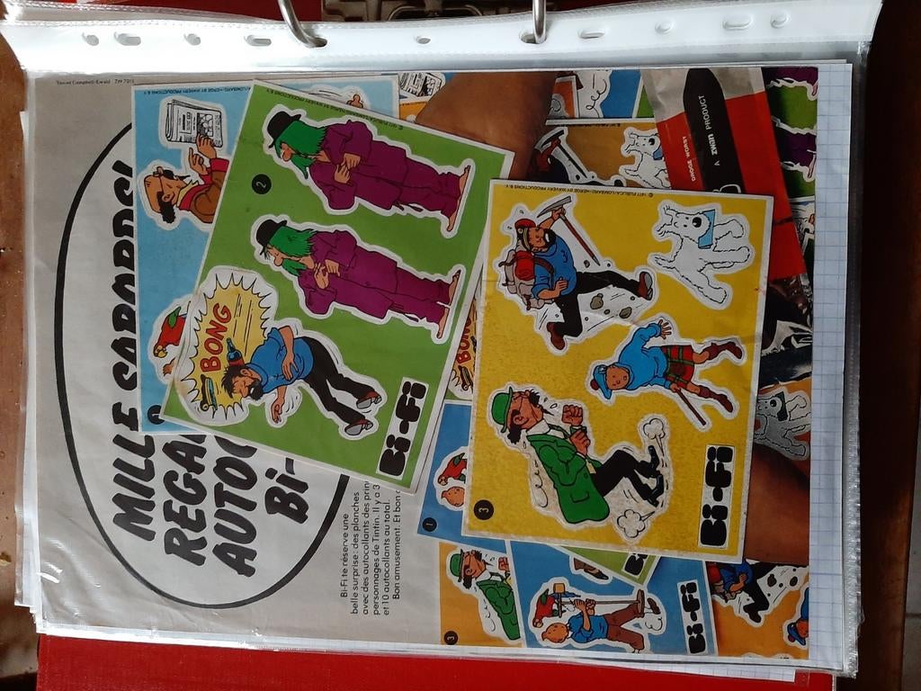 Kuifje stickers bifi en reclame compleet, Verzenden