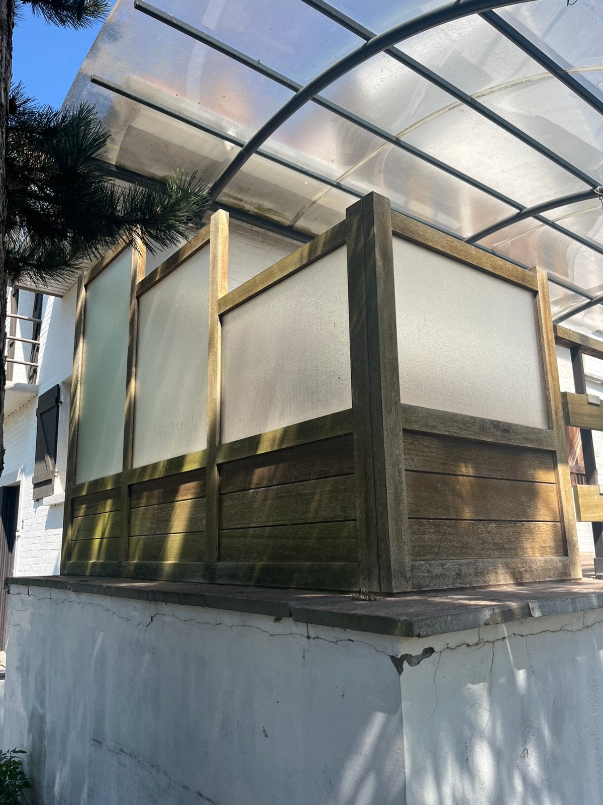 Windscherm in hout, Jardin & Terrasse, Verrières, Enlèvement, Utilisé