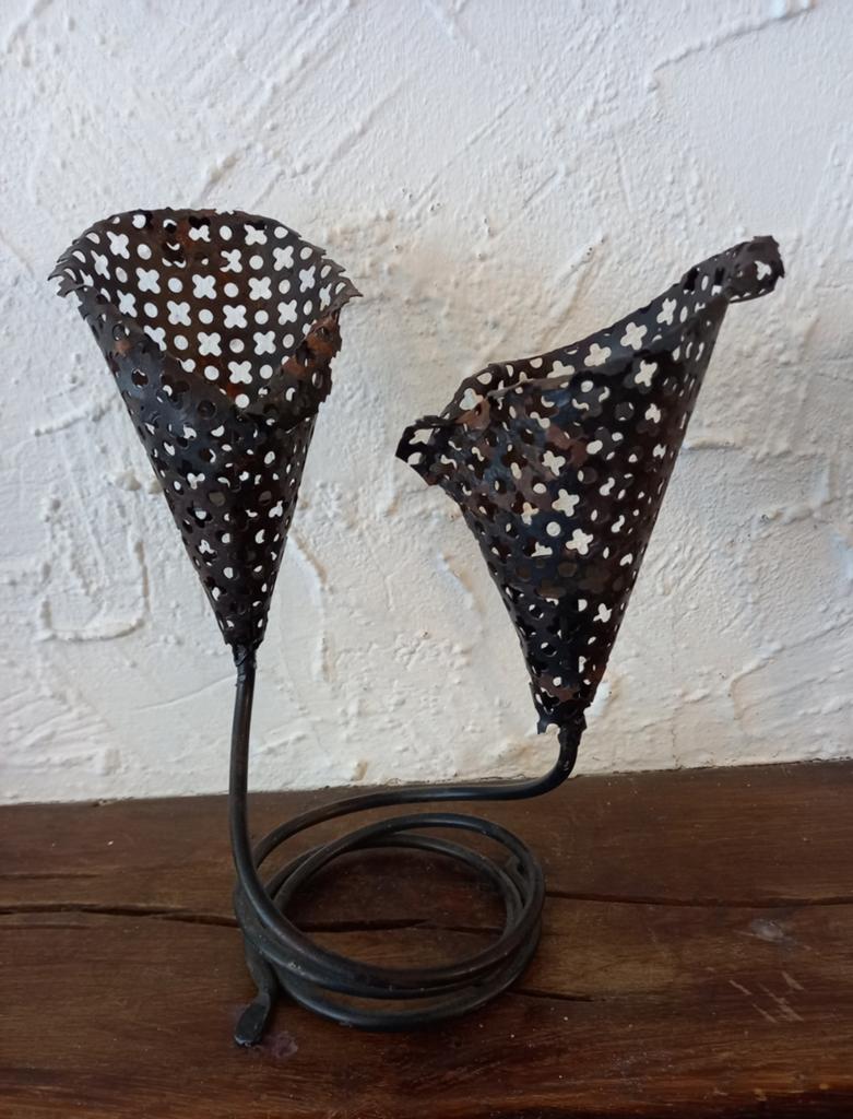 Chandelier double Mategot Style '60, Enlèvement ou Envoi