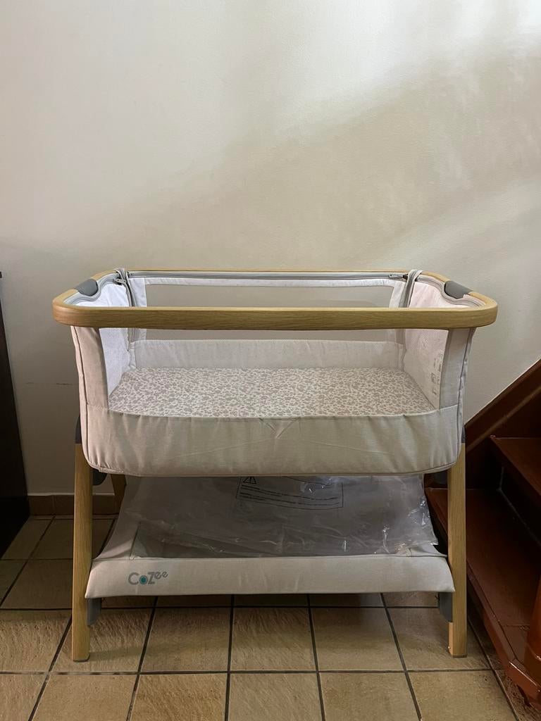 CoZee bedside Wieg Oak/ zilver, Kinderen en Baby's, Ophalen, Nieuw, Wieg