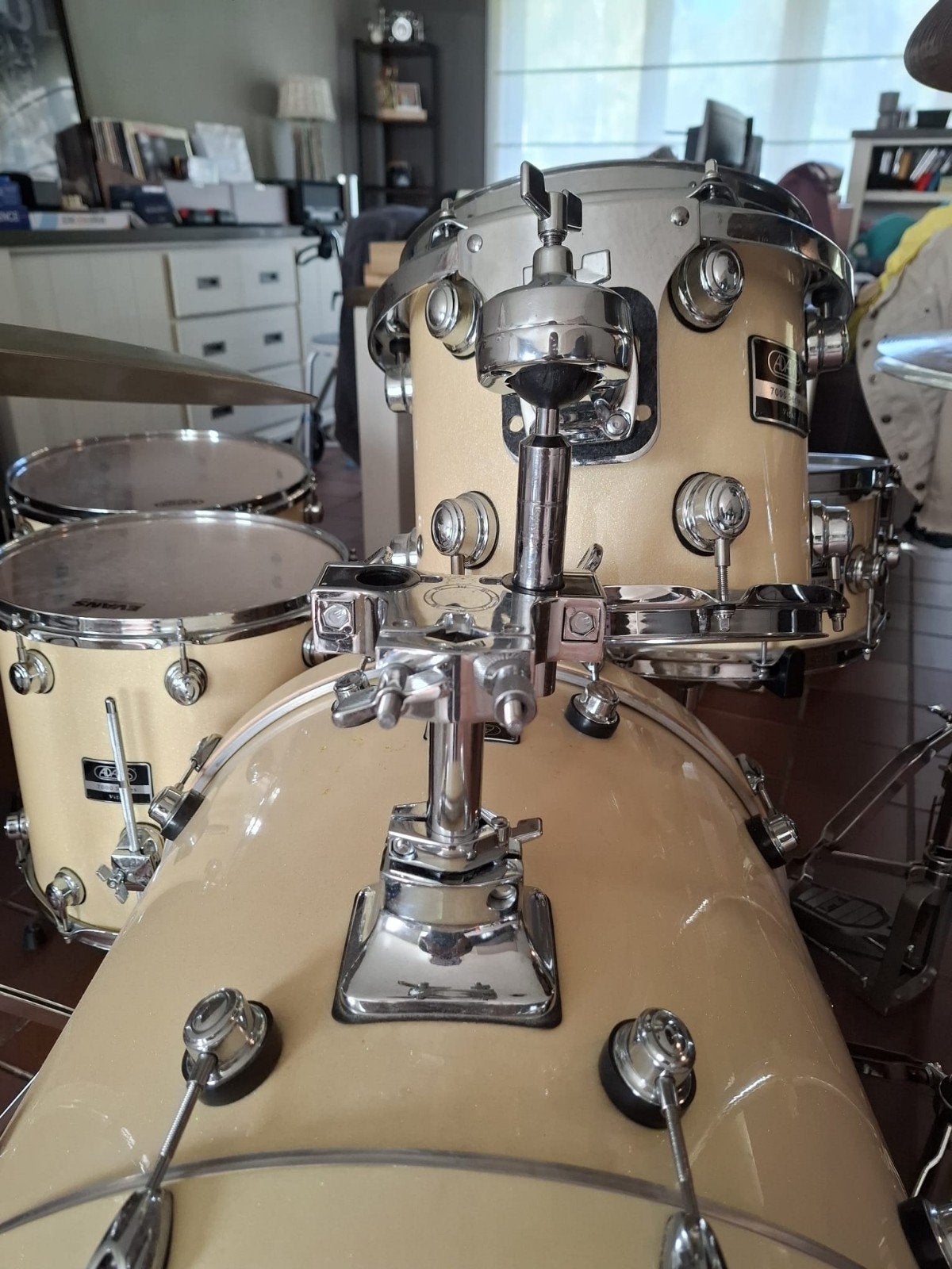 Adams 7000 vital sparkle reeks birch compleet drumstel, Ophalen, Zo goed als nieuw, Drums of Percussie