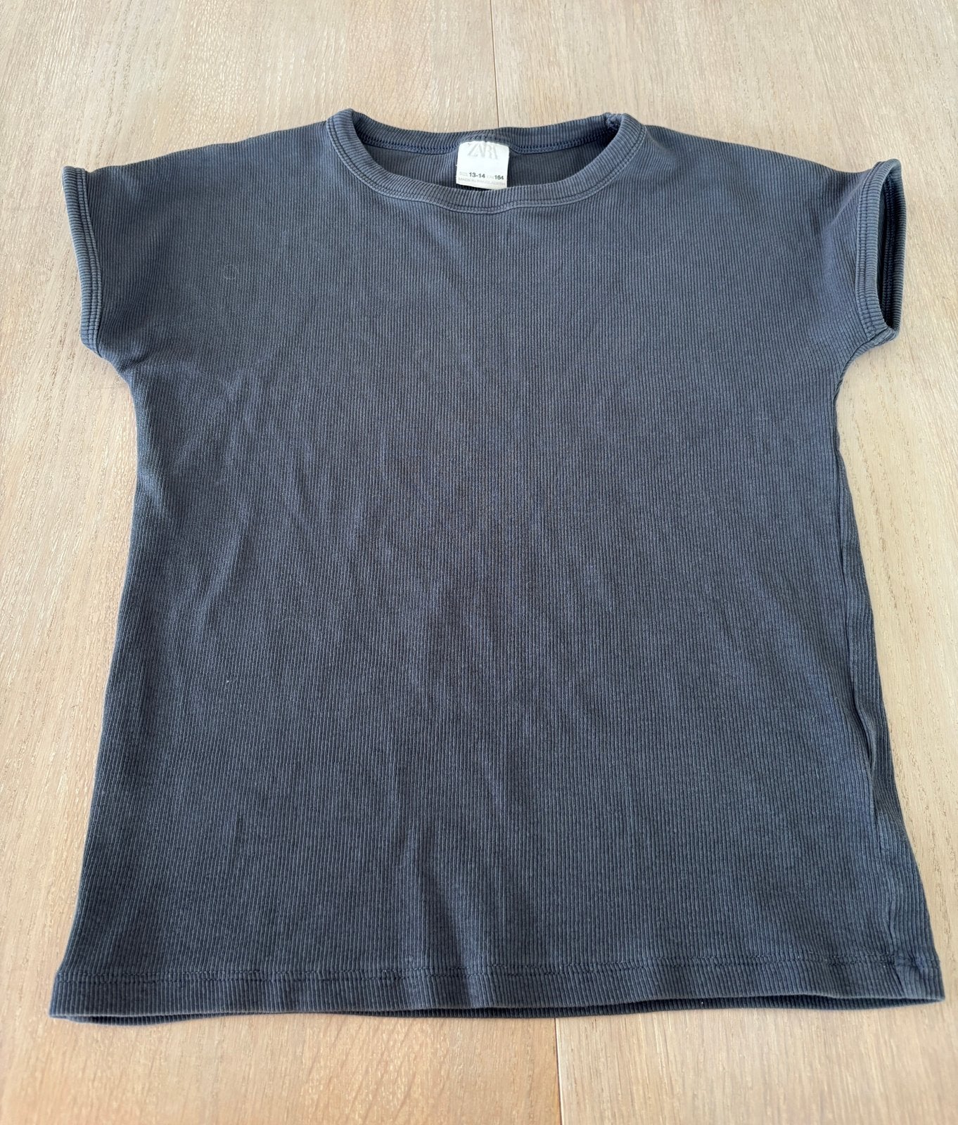 Grijs katoenen T-shirt Zara maat 164, Enlèvement, Porté, Gris
