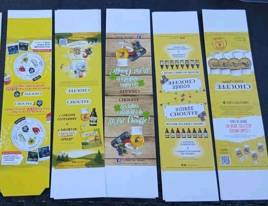 la chouffe tafelkaartjes, Ophalen of Verzenden