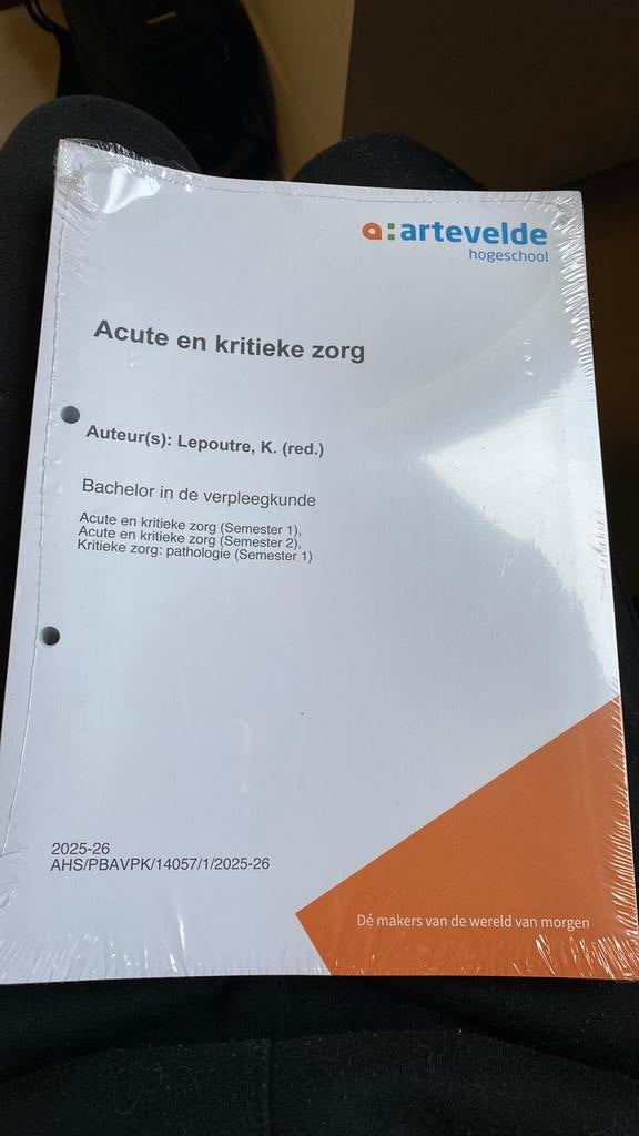 Acute en kritieke zorg - Arteveldehogeschool, Ophalen of Verzenden, Nieuw, Hogeschool
