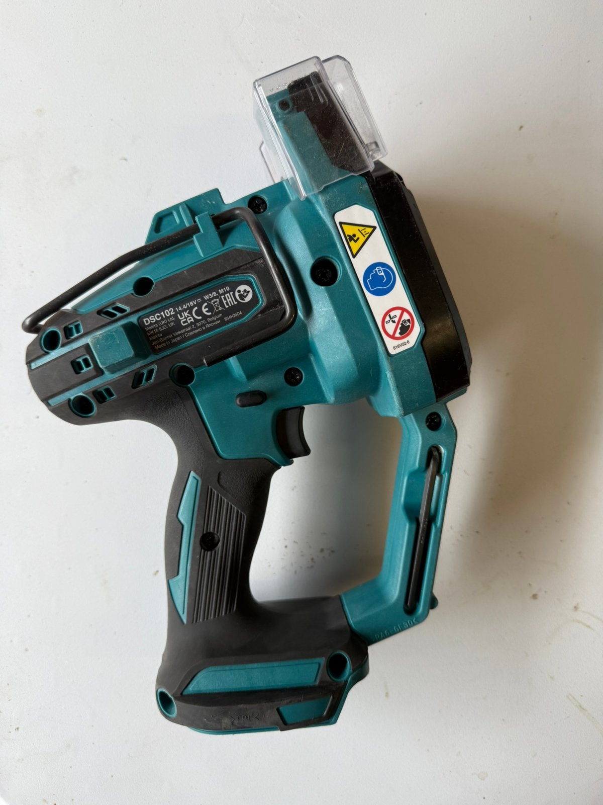 Draadsnijmachine Makita DSC102ZJ 14,4 V / 18 V, Doe-het-zelf en Bouw, Gereedschap | Schuurmachines, Ophalen of Verzenden, Gebruikt