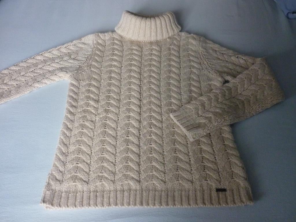 Acryl-Wollen-Alpaca Trui Pepe Jeans, Maat 38/40 (M), Beige, Nieuw, Ophalen of Verzenden