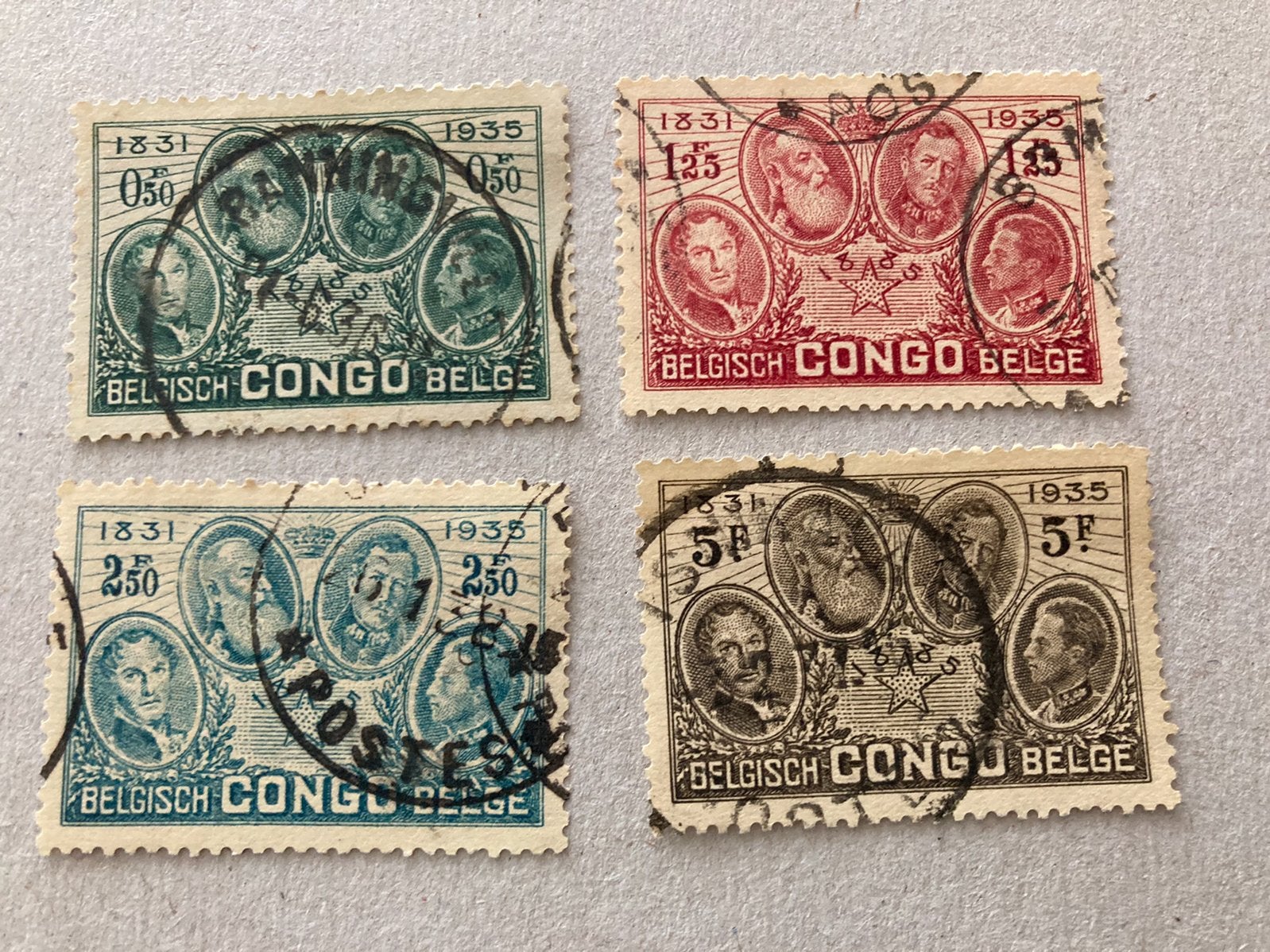 Postzegels Belgisch Congo/1935, Verzenden, Gestempeld