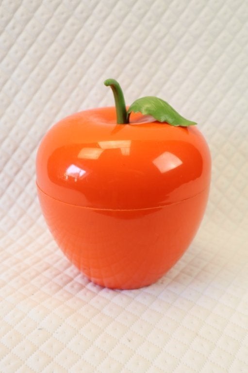 Vintage oranje appel ijsemmer, Ophalen of Verzenden