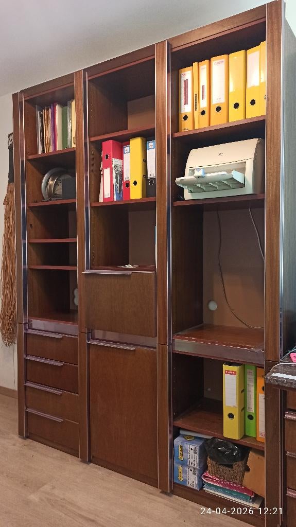 Mooie boekenkast  en aparte 4 ladenkast, Huis en Inrichting, Gebruikt, 200 cm of meer, Hout klassiek, 150 tot 200 cm