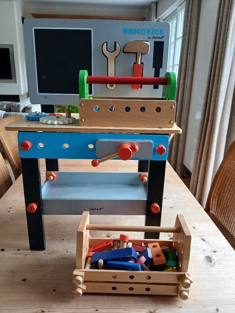 Kinderwerkbank in hout, Enlèvement, Utilisé, Meuble ou Kitchenette