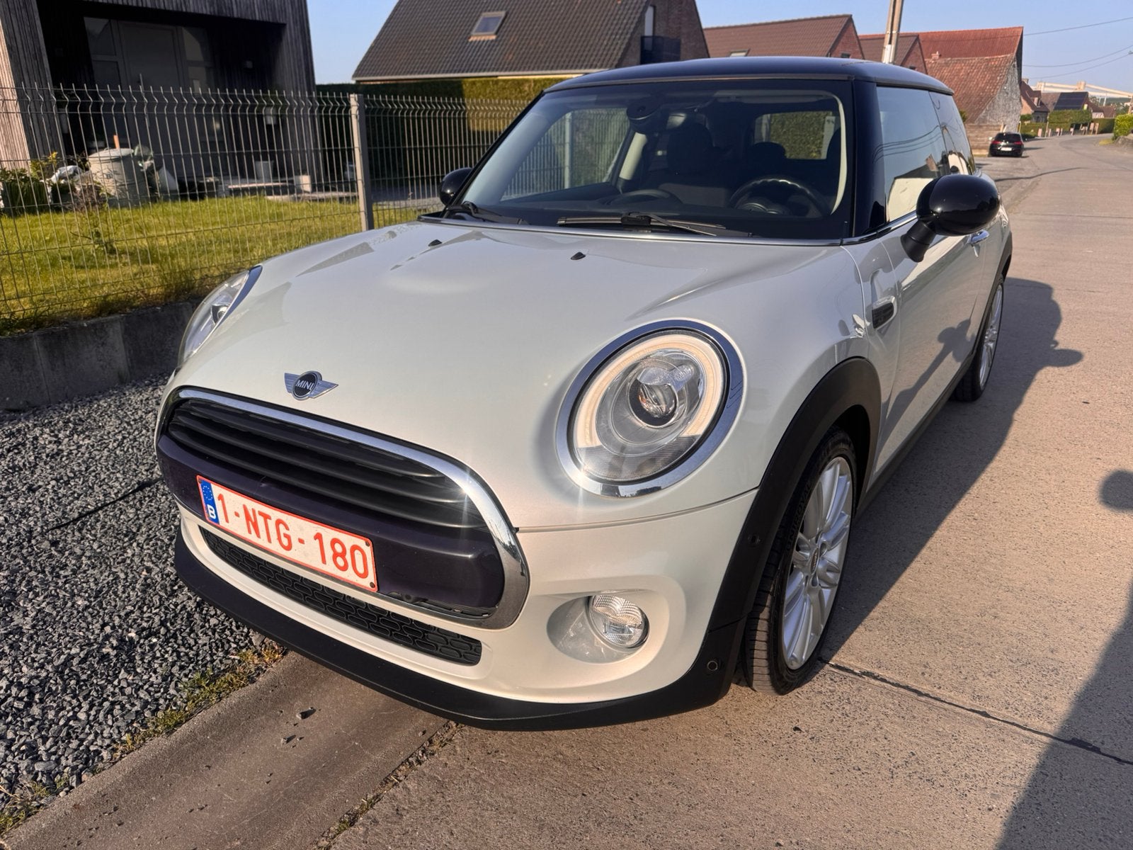 Mini Mini Cooper, Auto's, Zwart, Leder en Stof, Wit, Handgeschakeld