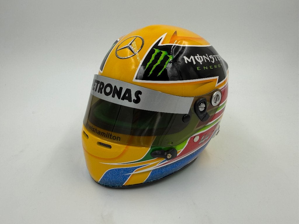 1/2 helmet casque F1 Hamilton 2013 (Mercedes), Enlèvement ou Envoi