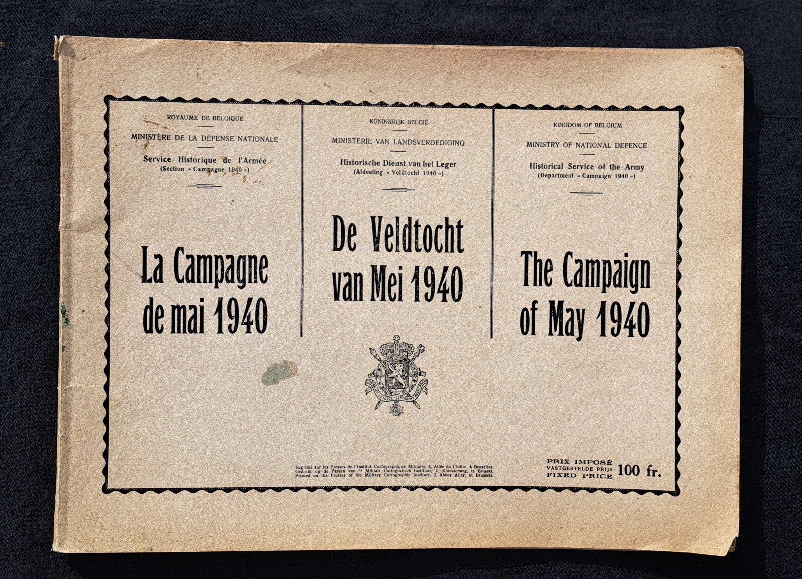 ABBL Armée belge la Campagne de Mai 1940, Collections, Enlèvement ou Envoi