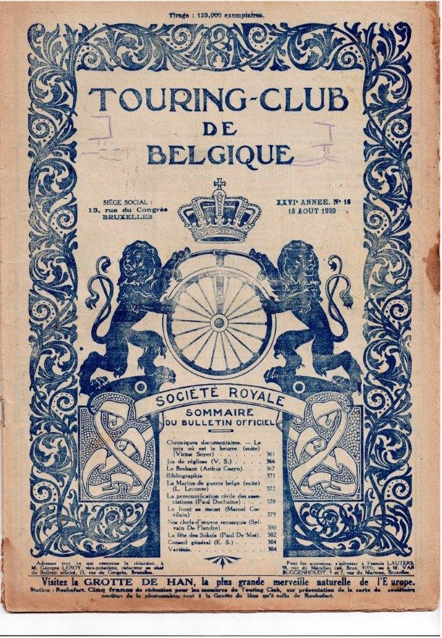 Touring Club 3/8/9/1920 3 numéros uniques, Enlèvement ou Envoi, Utilisé, Sports et Loisirs