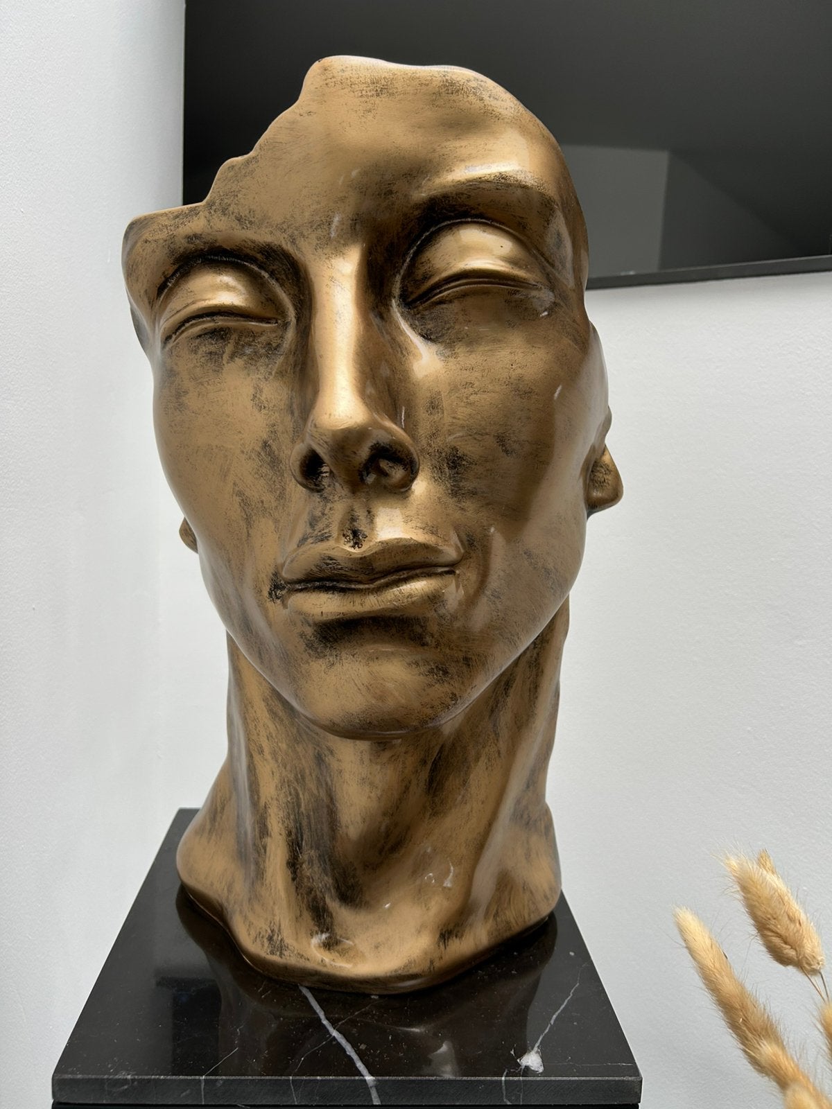 Beeld gezicht kunst, Statue, Enlèvement, Moderne, Homme