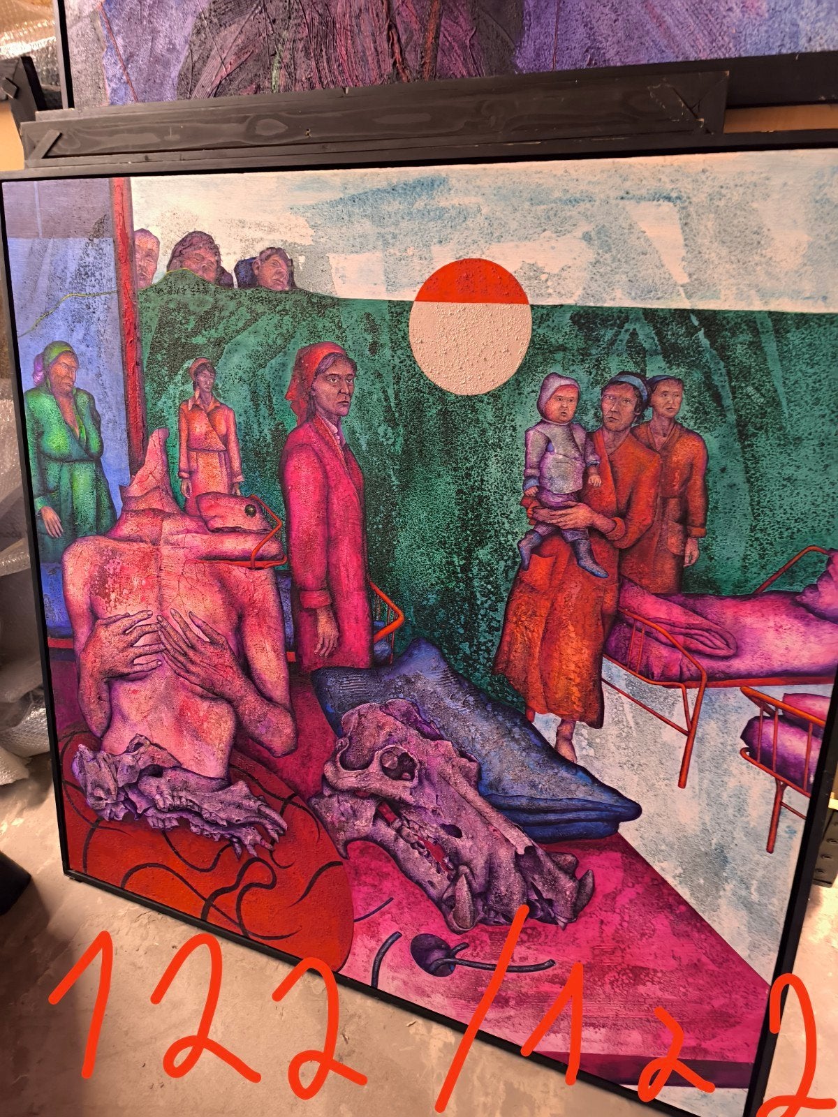 Peinture de Roland Lavianne. 122/122. faire offre., Antiquités & Art, Art | Peinture | Moderne