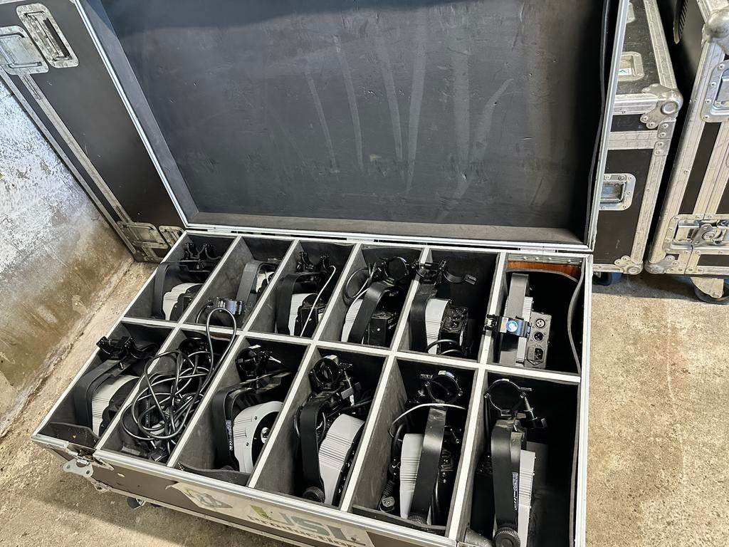 12x showtec compact tri ledpar in flightcase, Musique & Instruments, Enlèvement, Comme neuf