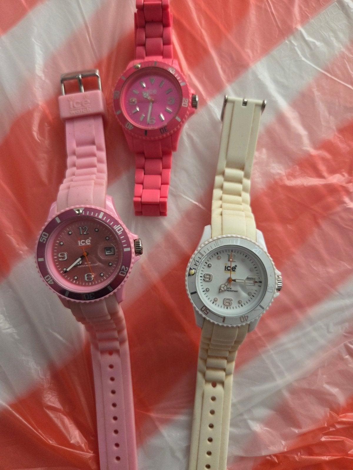 3 originele Ice-Watch horloges (Roze, Lichtroze & Wit)., Ophalen of Verzenden, Nieuw