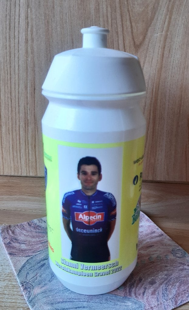 WIELRENNEN CYCLISME DRINKBUS BIDON FOTO GIANNI VERMEERSCH, Ophalen of Verzenden