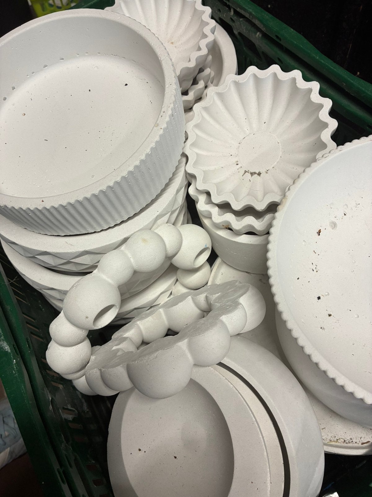 Lots de pots en ciment blanc, Hobby en Vrije tijd, Ophalen, Nieuw