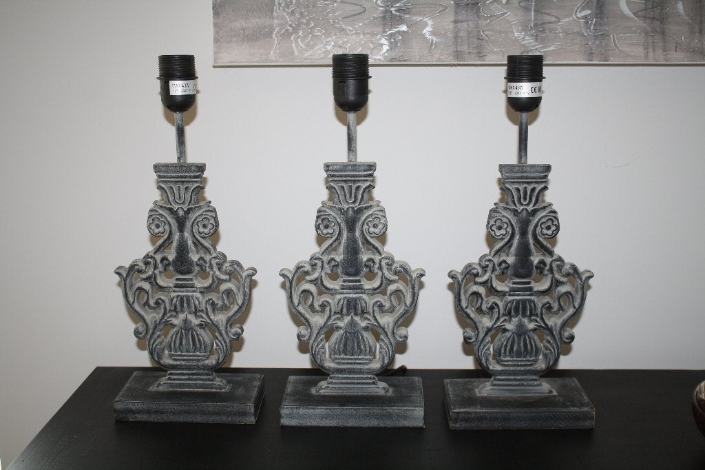 Pieds de lampe, Maison & Meubles, Gris, Enlèvement, Comme neuf, Bois