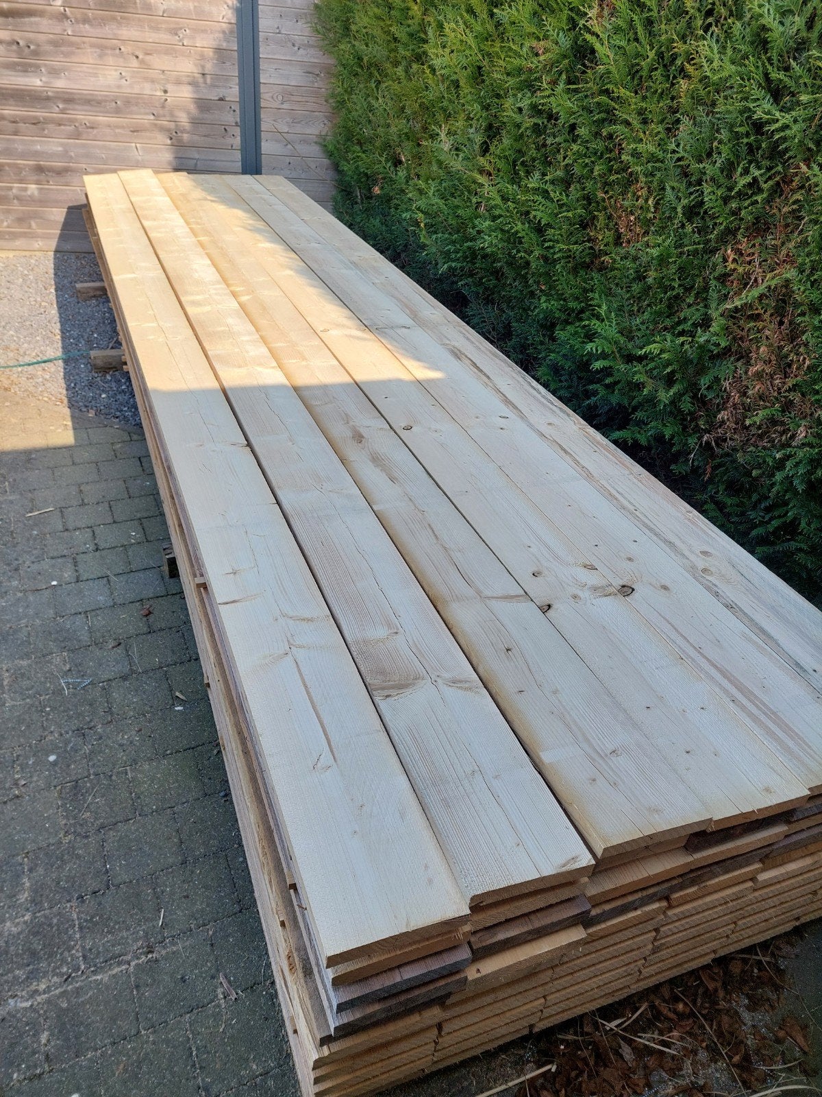 steigerhout, Ophalen, Planken