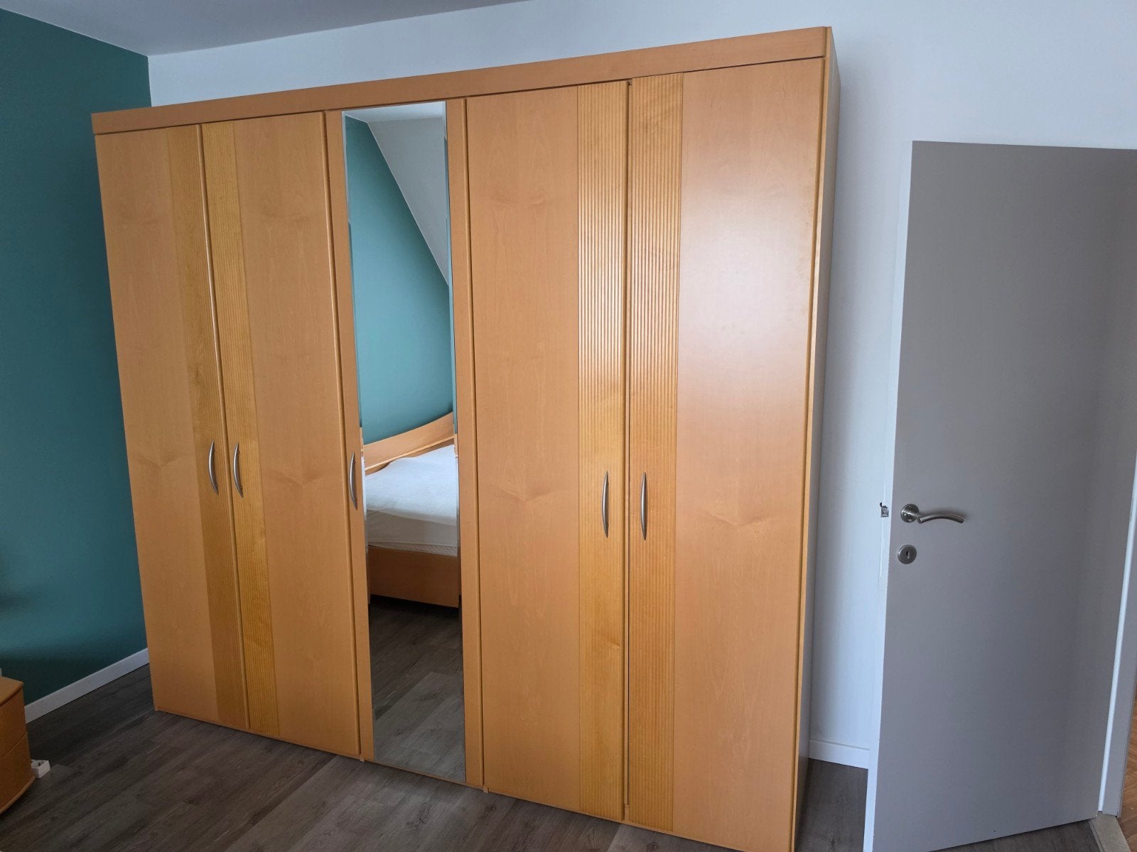 Volledige slaapkamer van merk Hulsta, Ophalen, Verstelbaar, Bruin, Tweepersoons
