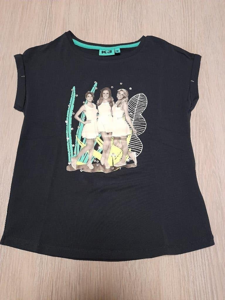 Donker blauw T-shirt K3 140, Kinderen en Baby's, Meisje, K3, Ophalen of Verzenden, Zo goed als nieuw